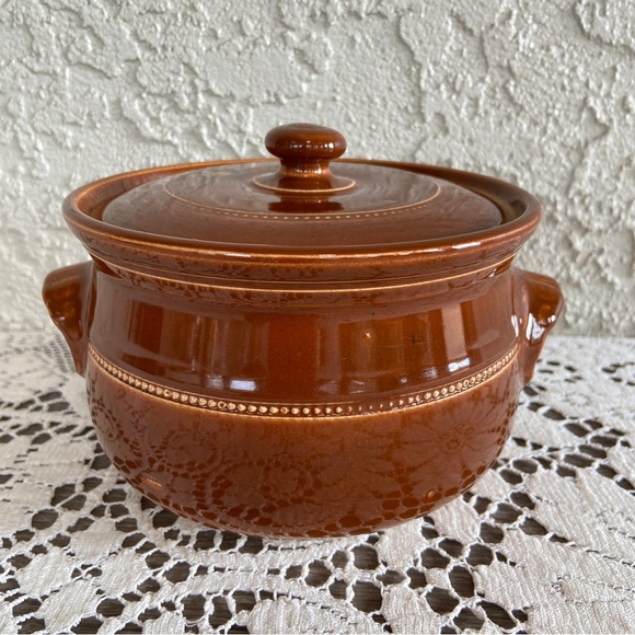 Rare Vintage Langley Pottery 1.5 pint British HotSpot Ovenware Crock/Pot - Picture 11 of 12